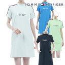 トミーヒルフィガー 春夏モデル レディース ハイテンション 半袖 モック ワンピース THLA423 TOMMY HILFIGER【24】