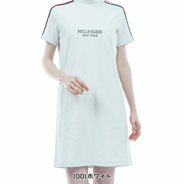 【特価】トミーヒルフィガー 春夏モデル レディース ハイテンション 半袖 モック ワンピース THLA423 TOMMY HILFIGER【24】