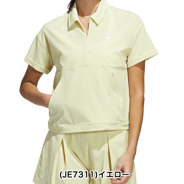 アディダス 2025年春夏モデルゴルフ レディース ビヨンド ザ コース 撥水 ボックスシルエット 2WAY 半袖シャツ KWH87 adidas golf 【25】