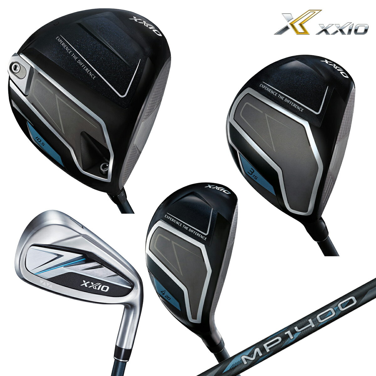 【11本セット】ダンロップ メンズ XXIO14 ゼクシオ フォーティーン ゴルフクラブ 11本セット（ドライバー#1、 フェアウェイウッド#4、 ハイブリッド U4、 アイアン#5-9、PW、AW、SW） MP1400 カーボンシャフト【26SS】