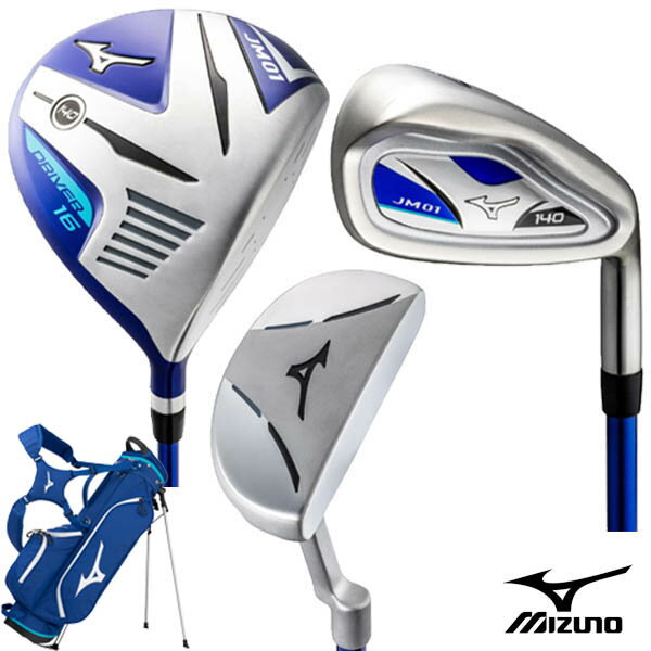 ミズノ ジュニア JM01 140タイプ ゴルフクラブ 4本組(W1、I7、SW、PT) EXSAR for JR カーボンシャフト キャディーバッグ付属【25...