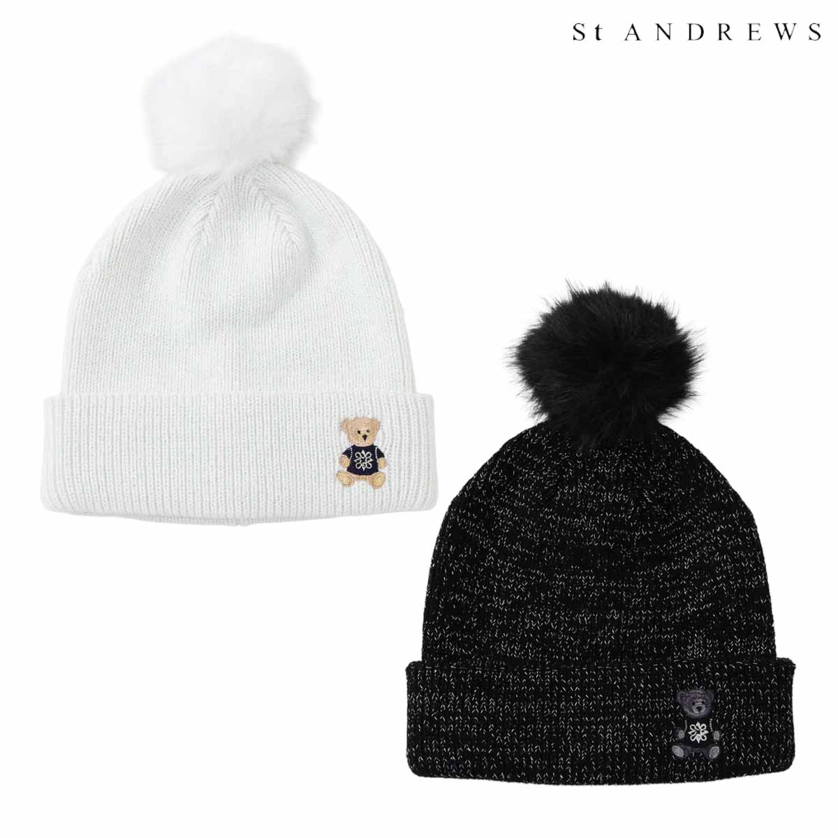 セントアンドリュース 2025年秋冬モデル ユニセックス ベアラメ ニット ビーニー 042-6987120 ニット帽【25】