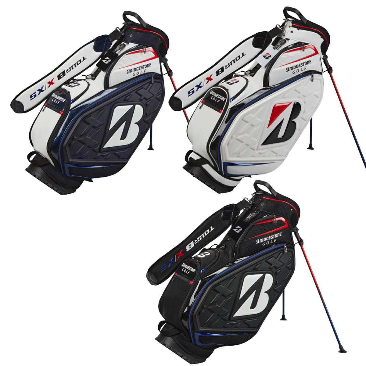 ★期間限定★【全品対象！エントリーでポイント3倍♪】ブリヂストン メンズ ツアーレプリカモデル スタンド キャディバッグ 4kg 9.5型 47インチ対応 6分...