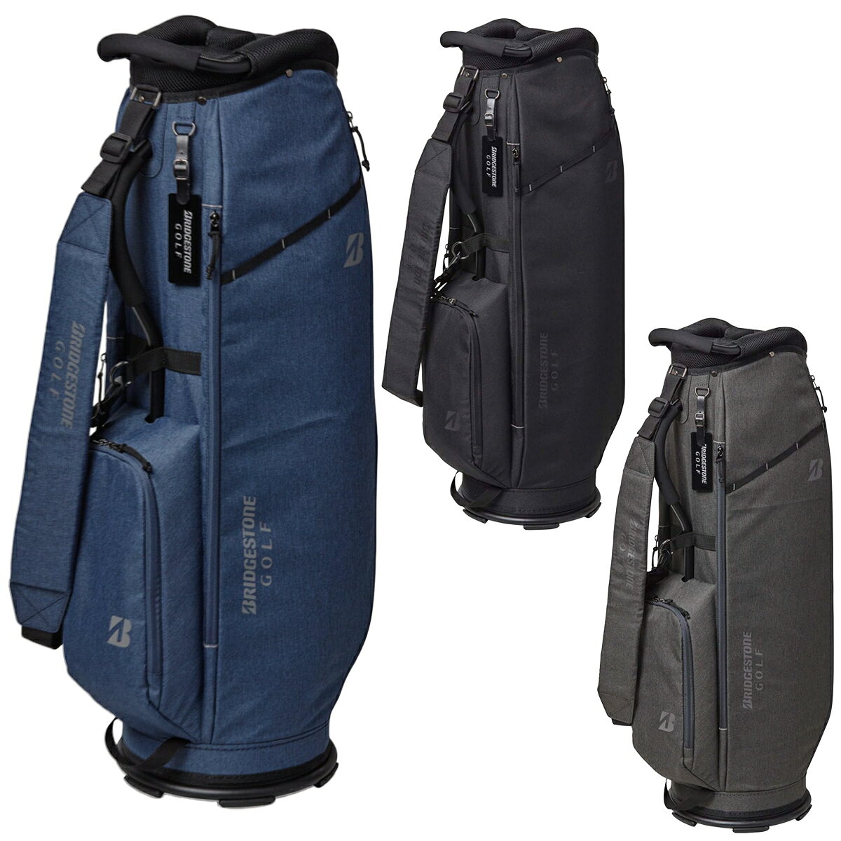樂天商城 - ブリヂストン メンズ BSG キャディバッグ 1.9kg 9型 47インチ対応 4分割 ネームプレート付属 刻印タイプ CB2621 キャディーバッグ【26SS】