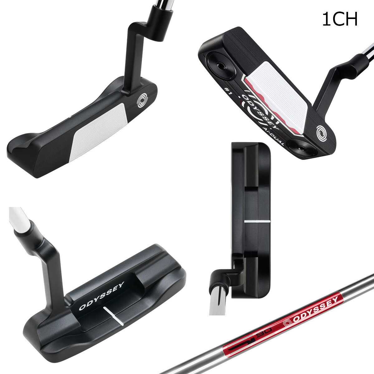 パワーゴルフ(PowerGolf)の【レフティ／左利き用モデル】オデッセイ メンズ Ai-DUAL パター STROKE LAB 90 スチールシャフト Ai-DUAL Pistol グリップ【26SS】｜アングル2
