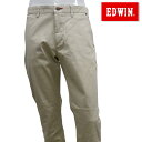 【40%OFF】EDWIN-エドウィン- (メンズ) ノータック レギュラー テーパード チノベージュ ロングパンツ【K80533-16】【春夏モデル】【18】【ボトムス】【ウエア】S,M,L,XLサイズ