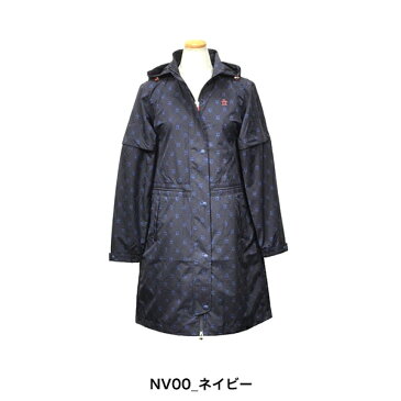 【10%OFF】マンシング 春夏モデル レディース レインウェア ワンピース ペンギンプリント 袖脱着 レッグカバー付き M L LL サイズ le coq【19】ゴルフ mgwnjf02w ゴルフウエア レディース 春夏
