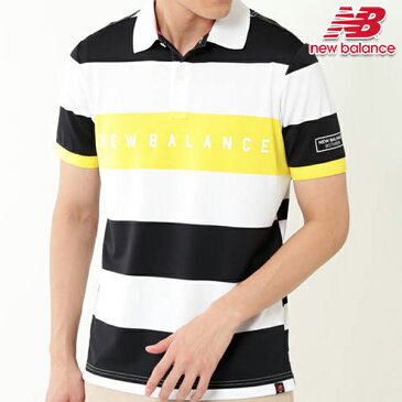 【SALE】ニューバランス メンズ 2019年春夏モデル 半袖 シャツ ボーダー New Balance golf 【19】4(M) 5(L) 6(LL) 7(3L) ゴルフ 0129160009