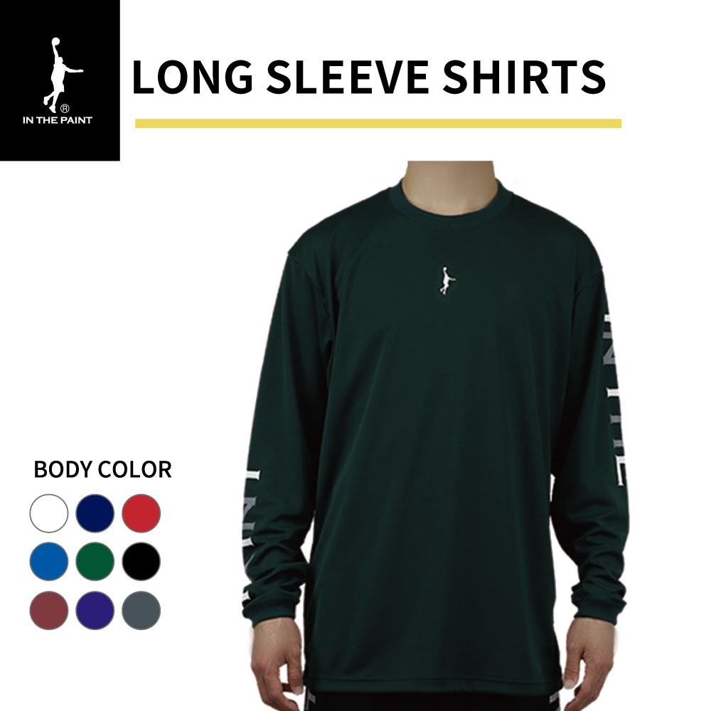 【1点限りネコポス対応】IN THE PAINT インザペイント ITP24418 ロングスリーブシャツ バスケ スポーツ ロンT 長袖