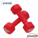 ジスタス H-9060 ラバーコートダンベル2 レッド 2kg 2本1...(4)