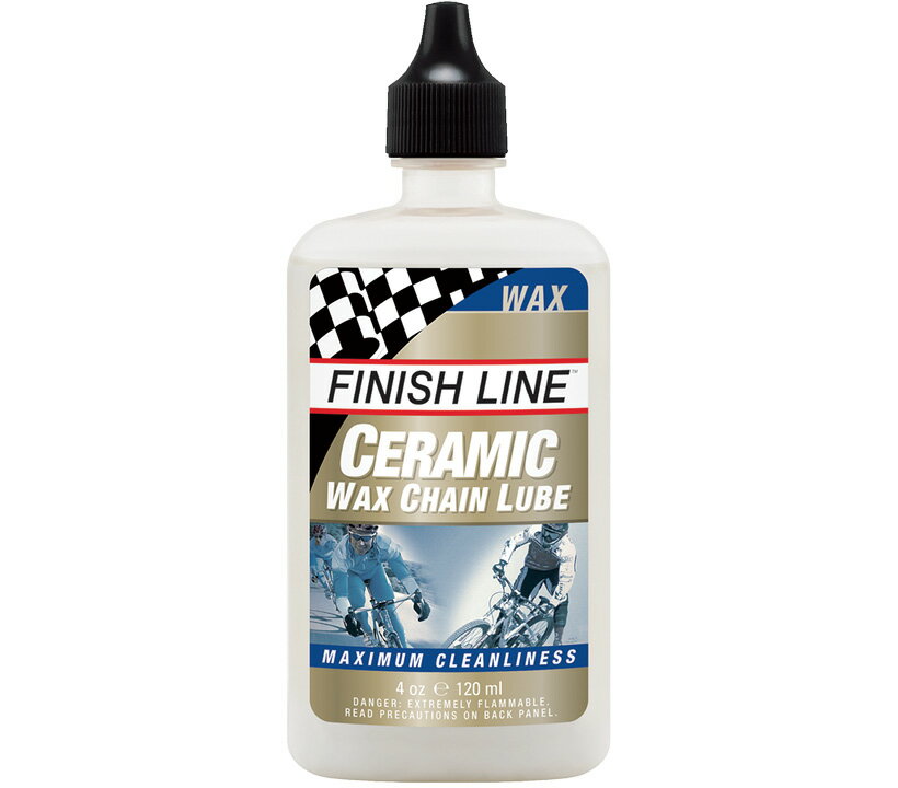 FINISH LINE フィニッシュライン セラミック ワックス チェーン ルーブ 120ml ボトル Ceramic Wax Chain Lube スプロケット 潤滑剤 ロード MTB クロスバイク 通勤 通学 レース オンロード オフロード 自転車