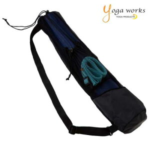 ヨガワークス YW-F502-C000 メッシュバッグ ポケット付き 5枚お買い上げで送料無料 ヨガマットバッグ ヨガマットケース ショルダータイプ ヨガマット 収納 撥水性 軽量 トレーニング フィットネス ピラティス yogaworks