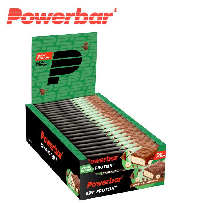 Powerbar パワーバー52%プロテインプラスチョコレートナッツパック売り(20本入り)