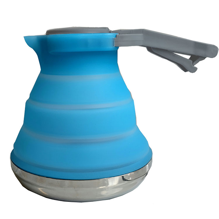 折りたためる シリコンケトル 大容量1.5L 折畳ケトル バーナー＆IHに対応 折り畳みケトル BBQ キャンプ..