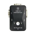 VGA切替器 セレクター VGA信号2入力→1出力 パソコン切替表示 キーボード・マウス対応USBメモリ プリンターなど共有使用 バスパワーUSB2.0ポート3...