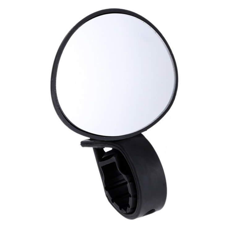 自転車用バックミラー 走行中の後方確認に ミラー部回転可 小型軽量サイクルミラー 工具不要 ラバーバンド取付簡単 バーエンドミラー サイクル安全視線ミラー JL...