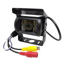 12V/24V バックカメラ 鏡像/正像切替対応 トラック、重機、キャンピングカーなどに 赤外線LED搭載 暗視対応 ガイドライン切替対応 生活防水 フロント・...