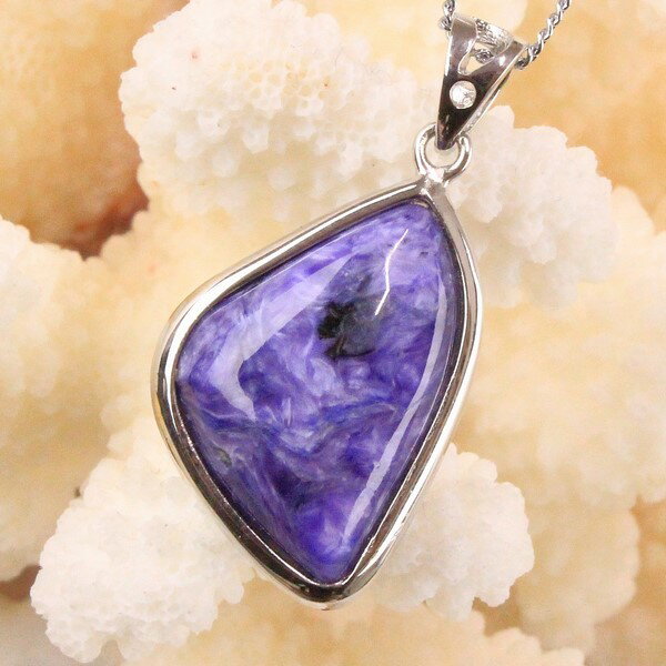 チャロアイト ペンダント|チャロ石 チャロアイト Charoite ネックレス Pendant Necklace 首飾り ペンダント|メンズ レディース 限定 ...