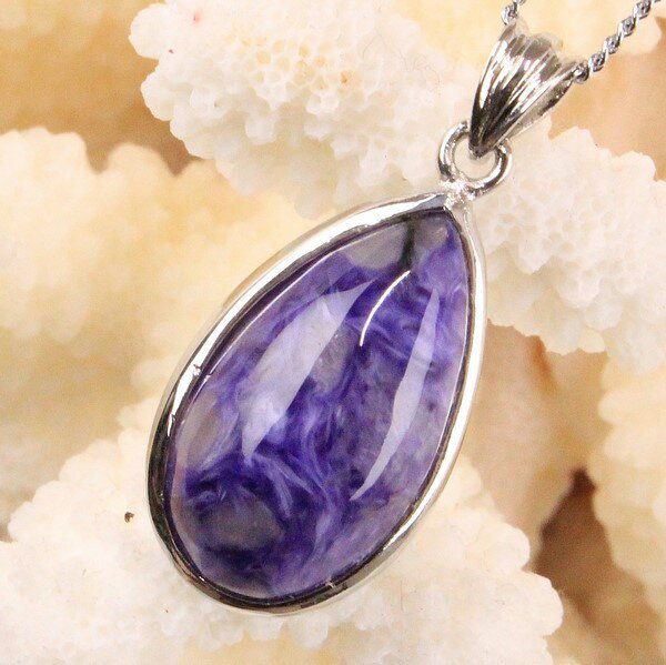 チャロアイト ペンダント｜チャロ石 Charoite チャロアイト ネックレス Necklace チャーム 首飾り ペンダント ネックレス Pendant 首輪｜メンズ Men's レディース Ladies 限定 天然石 チャロアイト