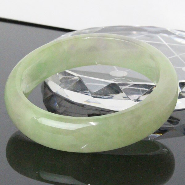 【一点物】【女性用LLサイズ】 翡翠 バングル｜ジェダイト ろうかん Jadeite 翡翠 ヒスイ ひすい Jade ジェイド カワセミ ブレスレット Bangle 数珠 腕輪 ブレスレット バングル｜ メンズ Men's レディース Ladies 限定 一点物 翡翠