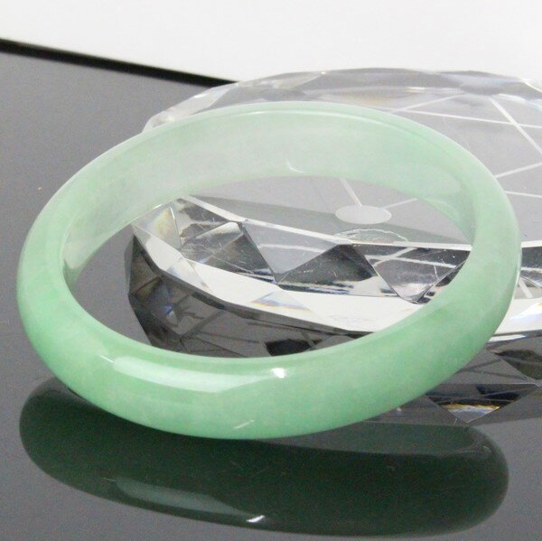 【女性用Lサイズ】 翡翠 バングル｜ろうかん Jadeite カワセミ 翡翠 ジェダイト ブレスレット バングル Bracelet Bangle 数珠 腕輪｜ メンズ レディース パワーストーン 天然石 海外直輸入価格 翡翠