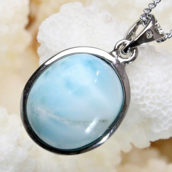 ラリマー ペンダント|Larimar ペクトライト Pectolite ラリマー ネックレス 首飾り Necklace ペンダント Pendant ネックレス|...