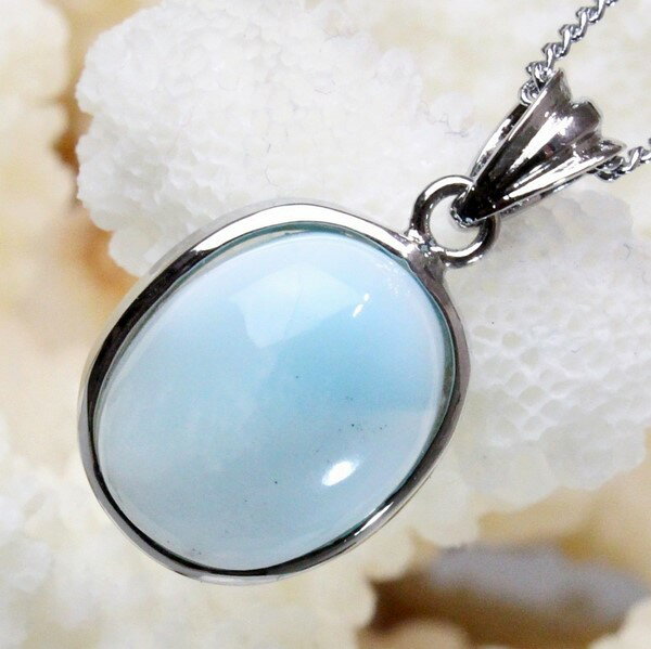 ラリマー ペンダント｜Larimar ペクトライト Pectolite ラリマー 曹灰針石 ネックレス Necklace ペンダントトップ ネックレス Pendant｜メンズ Men's レディース Ladies 限定 一点物 ラリマー