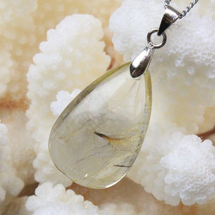 ルチルクォーツ ペンダント｜金針水晶 rutile quartz ルチルテッドクォーツ ルチルクォーツ ネックレス Necklace Pendant ネックレス ペンダント｜メンズ レディース パワーストーン 天然石 海外直輸入価格 ルチルクォーツ