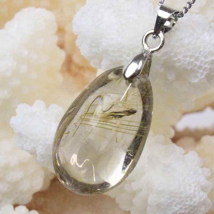 ルチルクォーツ ペンダント｜ルチルテッドクォーツ ルチルクォーツ 金針水晶 rutile quartz ネックレス Necklace Pendant ネックレス｜メンズ Men's レディース Ladies 天然石 海外直輸入価格 ルチルクォーツ