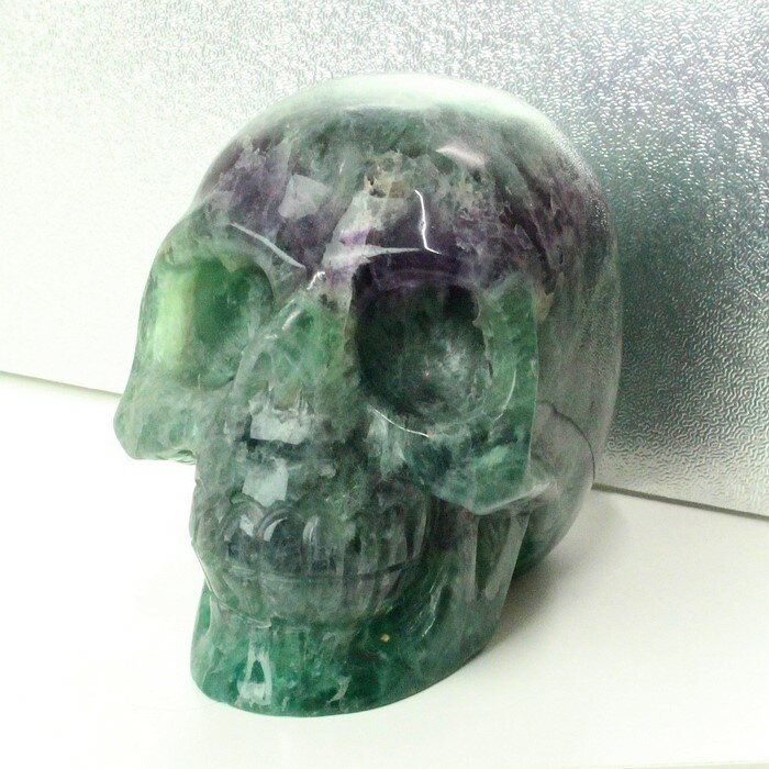 フローライト ドクロ｜スカル 頭蓋骨 しゃれこうべ Scull Skeleton 原石 Gemstone 彫刻 置物 スケルトン 髑髏 ドクロ【蛍石 Fluorite 緑 フローライト】メンズ Men's レディース Ladies 限定 天然石 フローライト【ポイント割引商品】