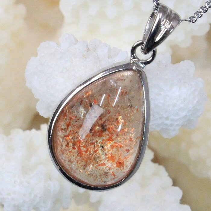 サンストーン ペンダント|Sunstone 日長石 太陽石 サン ストーン ネックレス Pendant Necklace ペンダント チャーム|メンズ Men'...