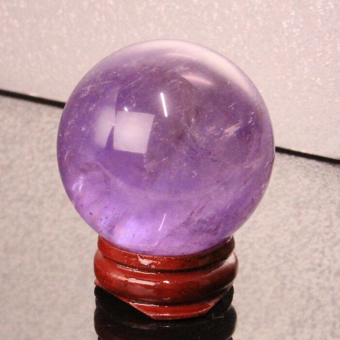 【42mm】アメジスト 丸玉|アメシスト Amethyst 紫水晶 アメジスト【原石 球体 置物 台座 水晶球 水晶玉 Crystal ball ルース Gem...
