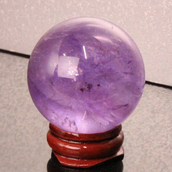 【42mm】アメジスト 丸玉｜アメシスト Amethyst 紫水晶 アメジスト【球体 置物 台座 水晶球 大玉 水晶玉 Sphere Crystal ball ルース 原石 Gemstone】メンズ レディース 一点物アイテム 天然石 アメジスト パワーストーン 原石 天然石