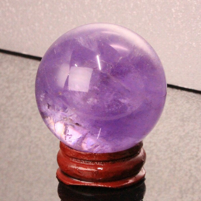 【42mm】アメジスト 丸玉｜紫水晶 Amethyst アメシスト アメジスト【水晶玉 Sphere 原石 球体 置物 水晶球 大玉 ルース Gemstone Circle Ball】メンズ レディース パワーストーン 天然石 海外直輸入価格 アメジスト