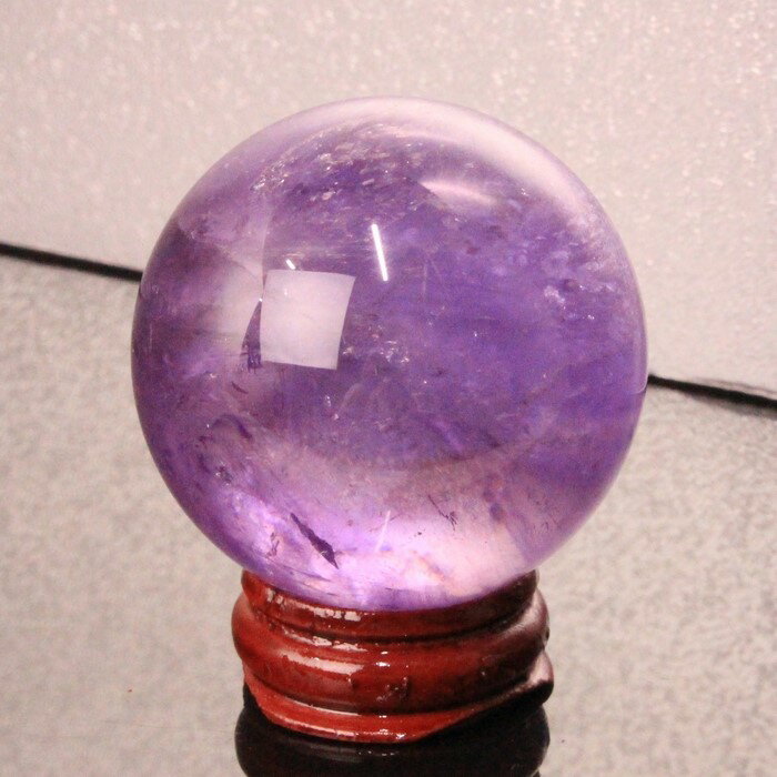 【46mm】アメジスト 丸玉｜アメシスト Amethyst 紫水晶 アメジスト【原石 球体 置物 台座 水晶球 水晶玉 Crystal ball ルース Gemstone Circle Ball】メンズ Men's レディース 天然石 限定 一点物 アメジスト