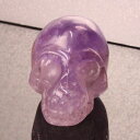 アメジスト ドクロ|紫水晶 Amethyst アメシスト アメジスト【しゃれこうべ Scull Skeleton 原石 Gemstone 彫刻 置物 スケルトン...