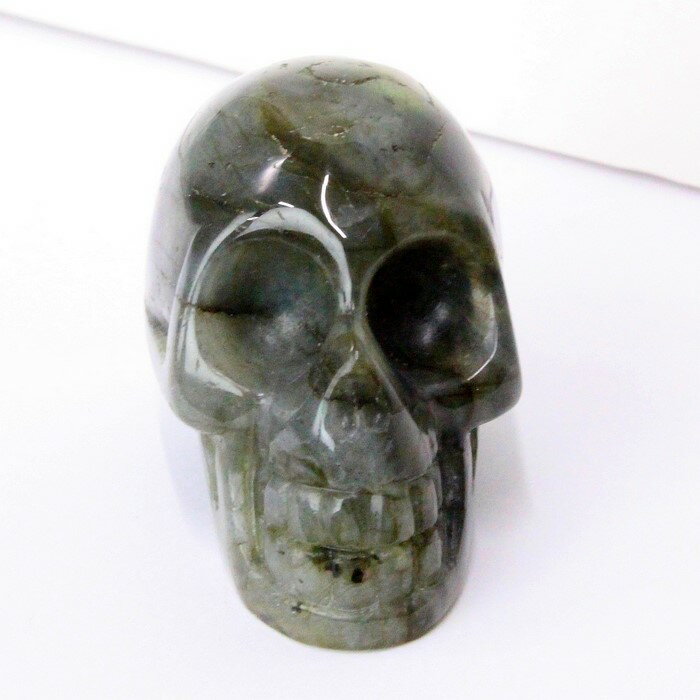 ラブラドライト ドクロ｜Labradorite 曹灰長石 ラブラドライト【しゃれこうべ Scull Skeleton 原石 Gemstone 彫刻 置物 スケルトン 髑髏 スカル 頭蓋骨 ドクロ】メンズ レディース 一点物 パワーストーン ラブラドライト【ポイント割引商品】