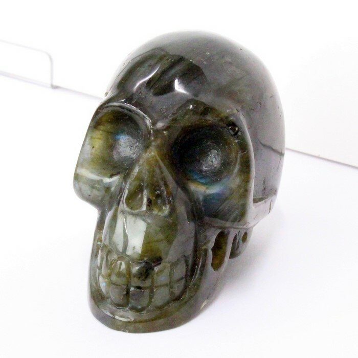 ラブラドライト ドクロ|曹灰長石 Labradorite ラブラドライト【スカル 頭蓋骨 しゃれこうべ Scull Skeleton 原石 Gemstone 彫...