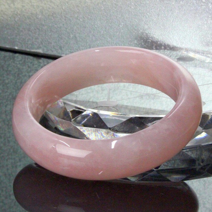 【一点物】【女性用Lサイズ】ローズクォーツ バングル｜紅水晶 Rose Quartz ローズクォーツ ブレスレット Bracelet Bangle バングル 腕輪｜ メンズ レディース パワーストーン 天然石 海外直輸入価格 ローズクォーツ【ポイント割引商品】