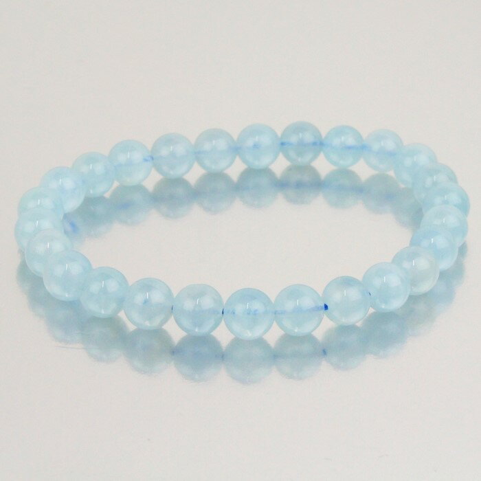 アクアマリン ブレスレット｜緑柱石 Aquamarine ミルキーアクア アクアマリン【腕輪 ブレスレッド ブレスレット Bracelet Bangle バングル 数珠】メンズ Men's レディース 天然石 限定 一点物 アクアマリン