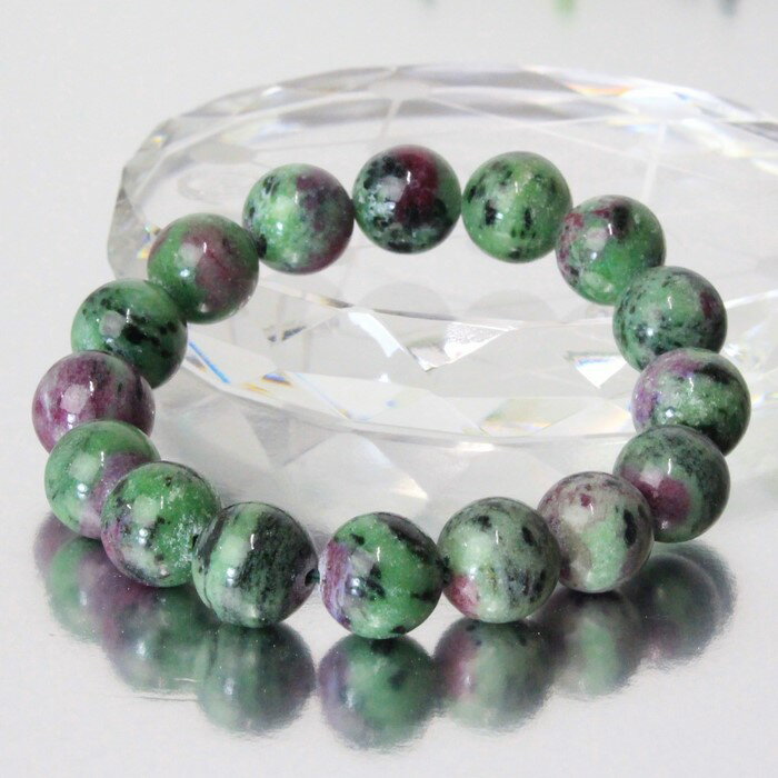 【一点物】ルビーインゾイサイト ブレスレット|Ruby in Zoisite アニョライト ルビーインゾイサイト【ブレスレット Bangle 数珠 腕輪 ブレス...