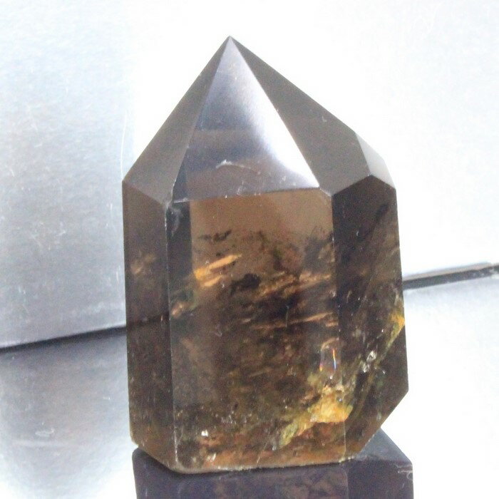 スモーキークォーツ ポイント 煙水晶 Smoky Quartz カンゴーム スモーキ...