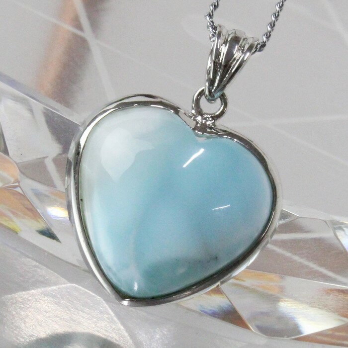 ラリマー ペンダント|Larimar 曹灰針石 ペクトライト Pectolite ラリマー ネックレス 首輪 ネックレス Pendant ペンダント Neckl...