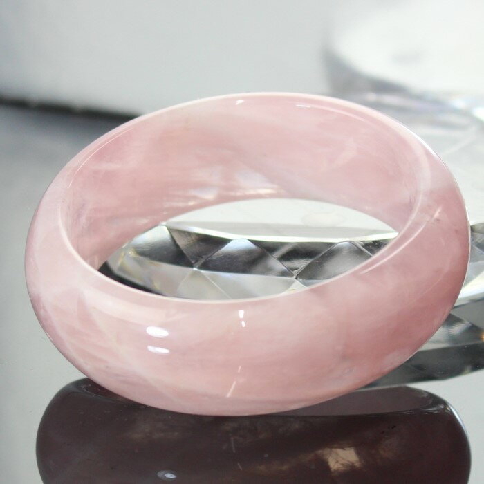 【一点物】【女性用Mサイズ】ローズクォーツ バングル｜Rose Quartz 紅水晶 ローズクォーツ ブレスレット Bangle 腕輪 ブレスレット バングル｜ メンズ Men's レディース 天然石 限定 一点物 ローズクォーツ