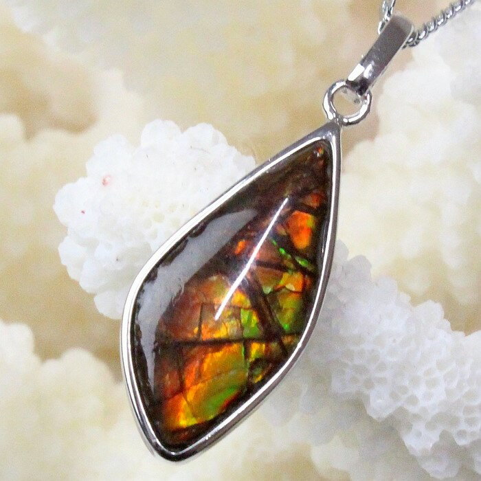 アンモライト ペンダント｜アンモナイト ammolite オパール ammonite 化石 レインボー アンモライト ネックレス Pendant ネックレス ペンダントトップ Necklace｜メンズ レディース 一点物アイテム 天然石 アンモライト パワーストーン ペンダント 天然石