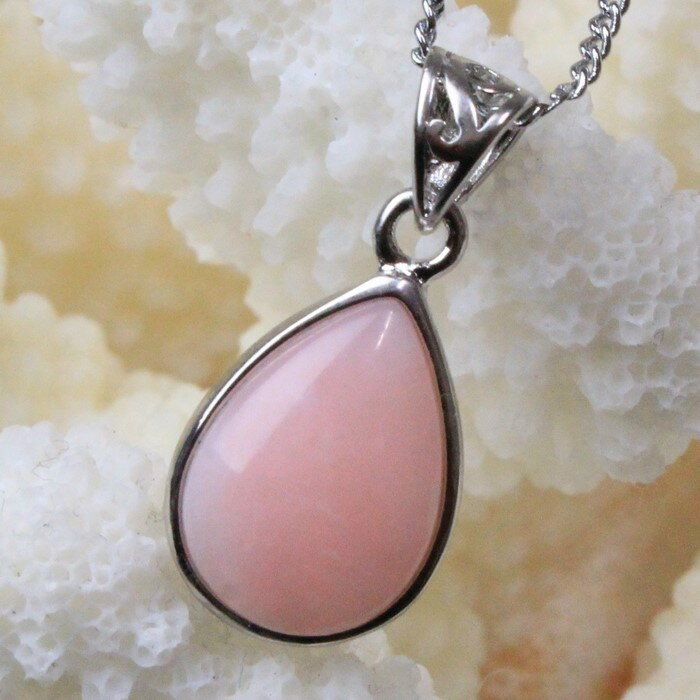 ピンクオパール ペンダント|Pink Opal 蛋白石 ピンクオパール ネックレス Pendant ネックレス ペンダントトップ Necklace|メンズ Me...
