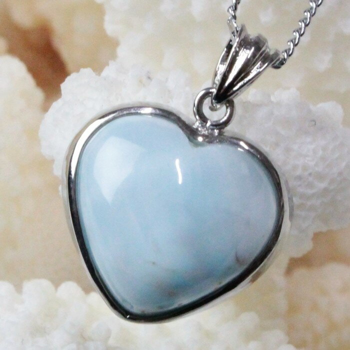 ラリマー ペンダント｜ペクトライト Larimar 曹灰針石 Pectolite ラリマー ネックレス ペンダントトップ Pendant ペンダント Necklace｜メンズ レディース 一点物アイテム 天然石 ラリマー