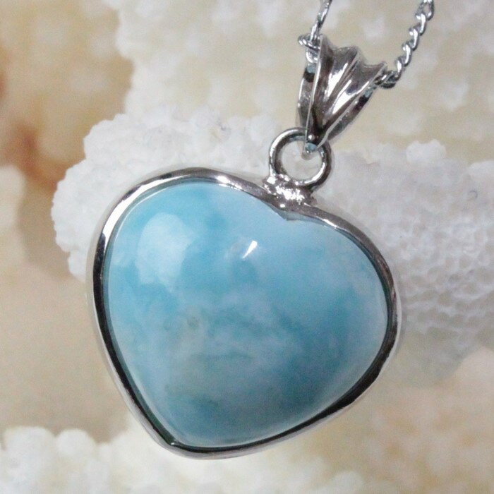 ラリマー ペンダント|Larimar ペクトライト 曹灰針石 Pectolite ラリマー ネックレス ペンダントトップ Pendant ネックレス ペンダント...
