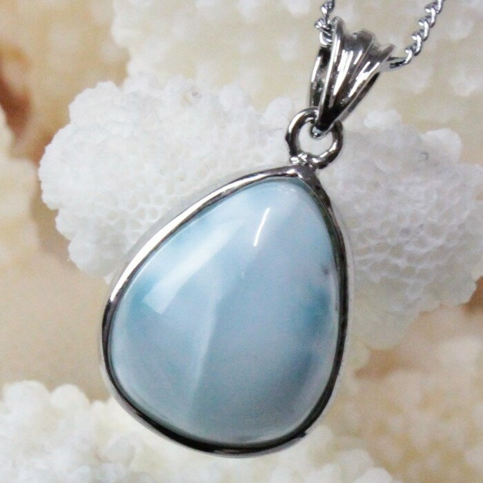 ラリマー ペンダント|Larimar ペクトライト 曹灰針石 Pectolite ラリマー ネックレス ペンダント Necklace ネックレス Pendant...