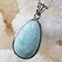 }[ y_gbDj yNgCg Larimar Pectolite }[ lbNX y_ggbv Pendant lbNX y_g NecklacebY fB[X p[Xg[ VR COAi }[